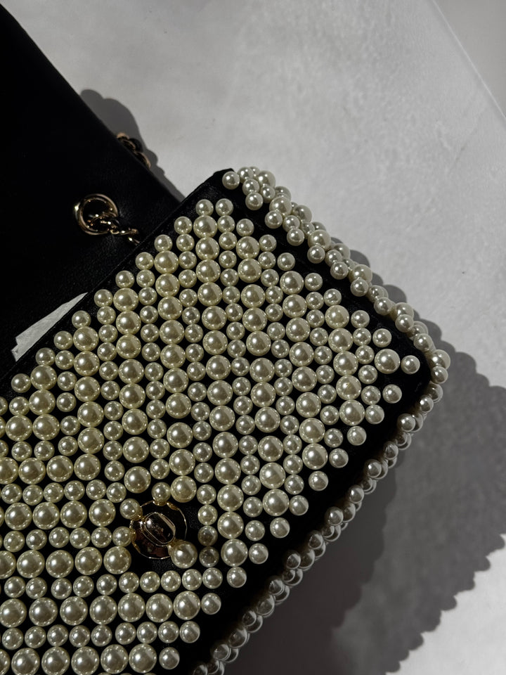 Chanel 19S Pearl Embellished Mini Rectangular Flap Bag