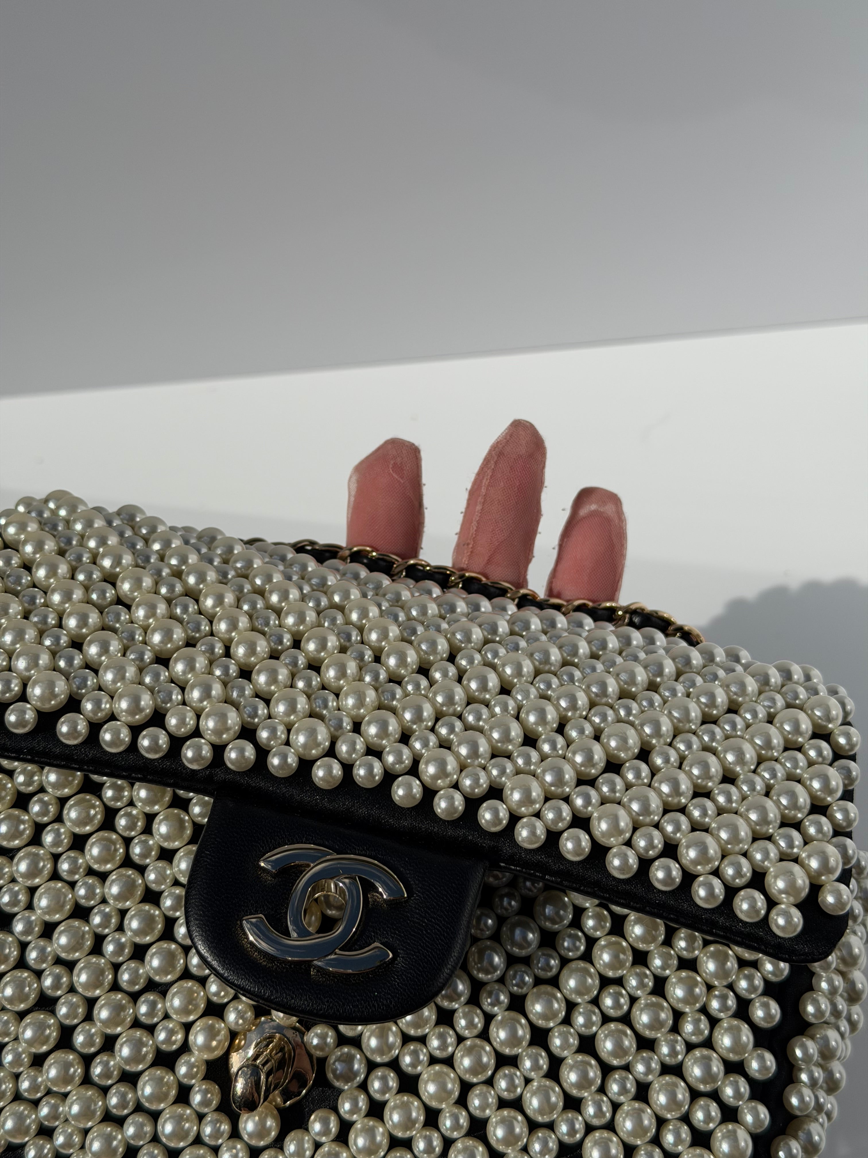 Chanel 19S Pearl Embellished Mini Rectangular Flap Bag – Its A Luv