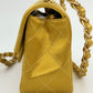 Chanel Gold Satin Mini Rectangle Flap