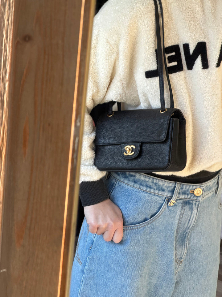 Chanel Mini Flap Bag Black Souplissimo Suede Calfskin Gold Tone Hardware 2026