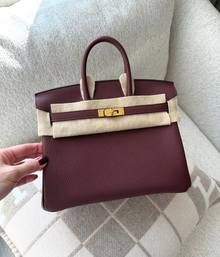 Hermès Birkin 25 Rouge H Togo Gold Hardware 2025
