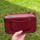 Chanel Burgundy Lizard Mini Rectangular Flap Bag