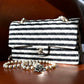 Chanel Ivory/Black Coco Medium Sailor Pearls Double Flap Bag