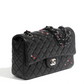 Chanel 2011 Black Ladybug Medium Lambskin Flap Bag