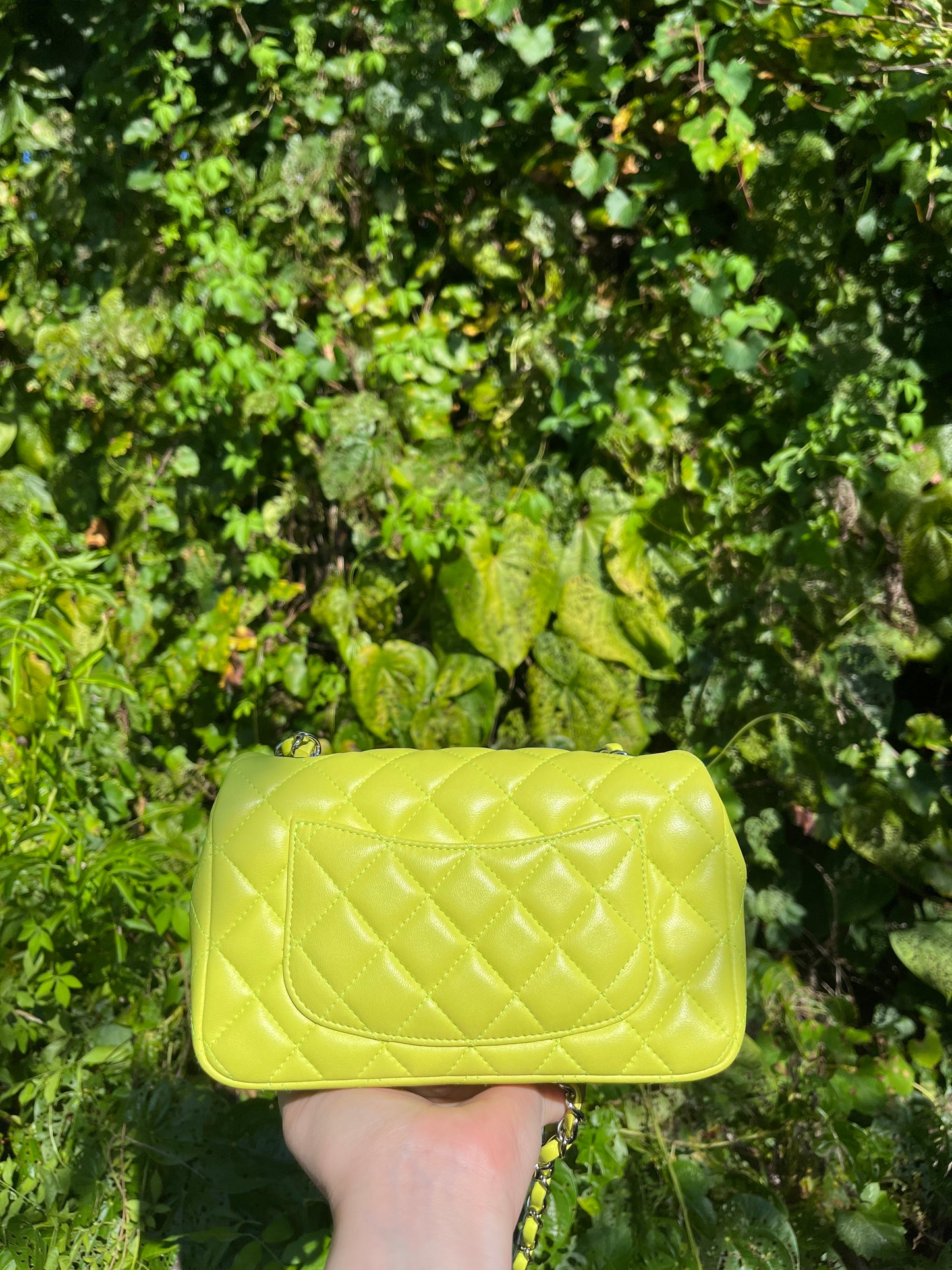 Chanel 21S Yellow Neon Mini Flap