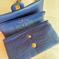 Chanel Navy Blue Matte Alligator Medium Classic Flap Bag