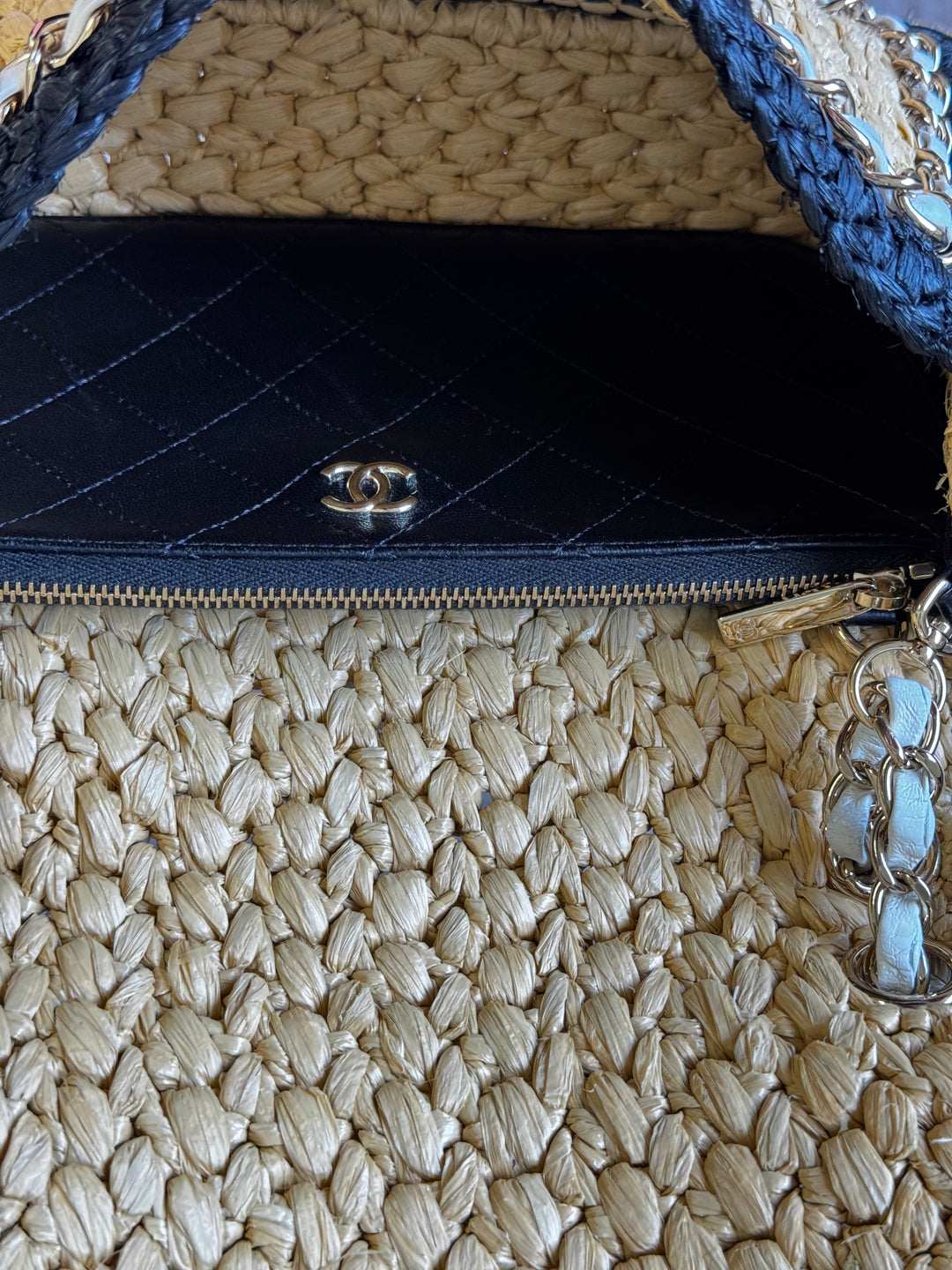 Chanel 24C Venice Beach Medium Braided Raffia Flap Bag