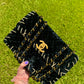 Chanel 1993 Black Velvet Whipstitch CC Flap Bag