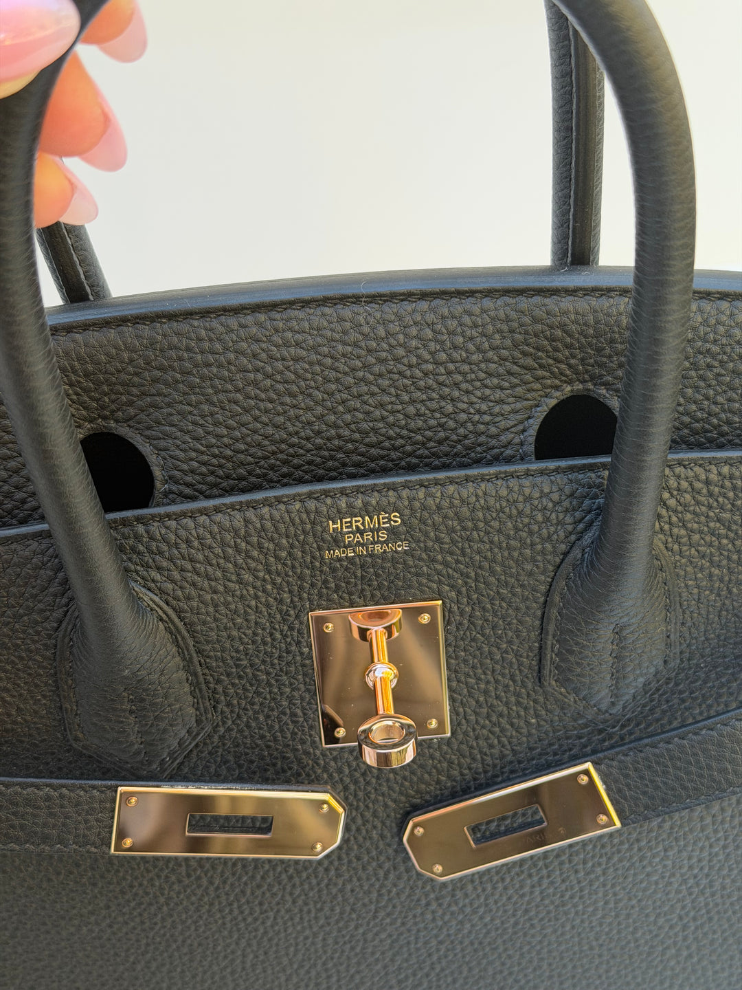 Hermès Birkin 30 — Noir Togo with Rose Gold Hardware