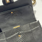 Chanel Jumbo Black Python Double Flap