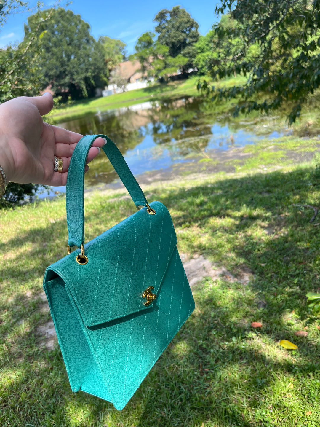 Chanel Vintage Tiffany Caviar Top Handle