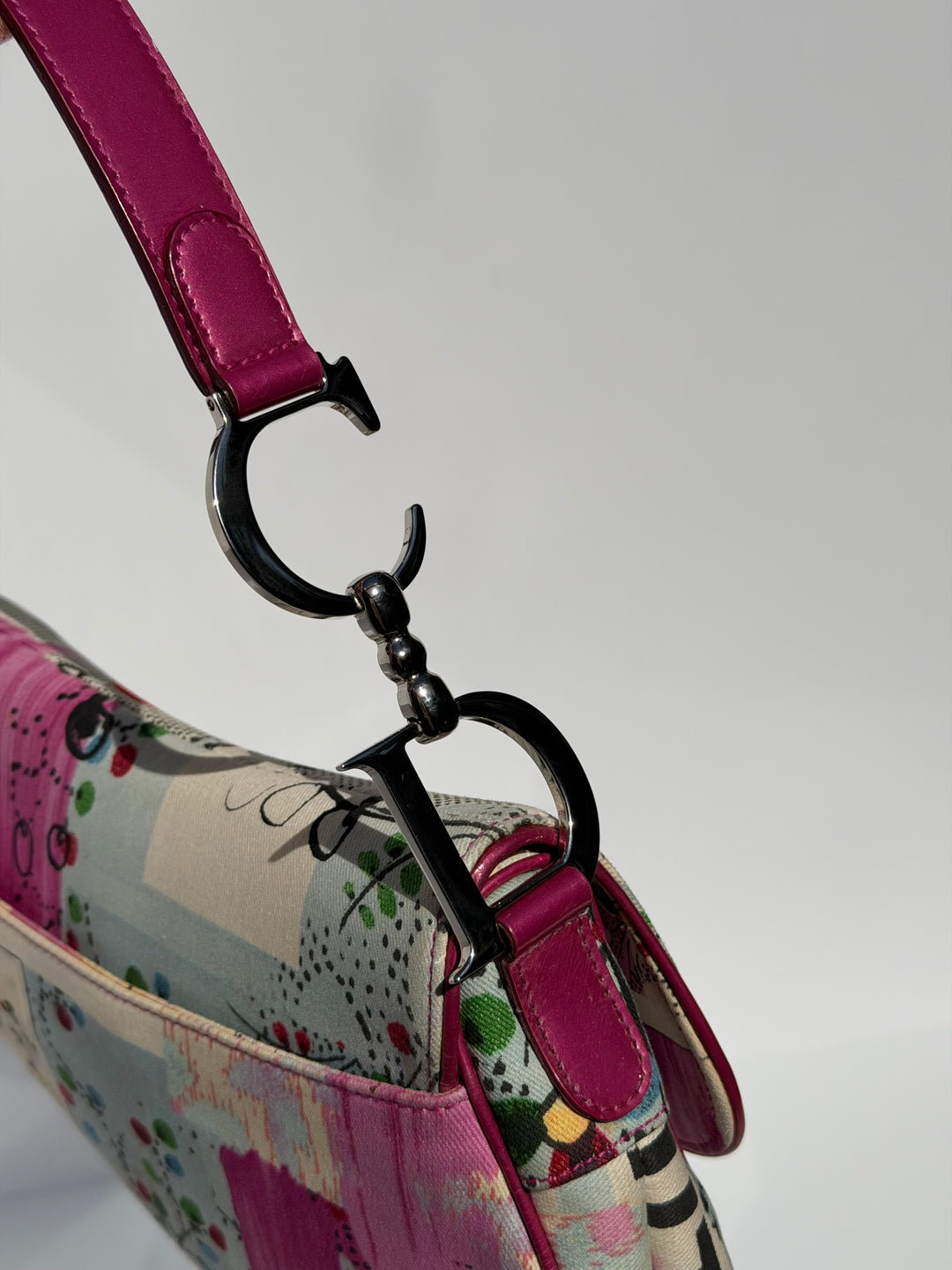 Christian Dior 2003 Multicolor “Filth” Saddle Bag