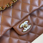 Chanel 22S Small Caramel Lambskin Classic Flap Bag + LGHW