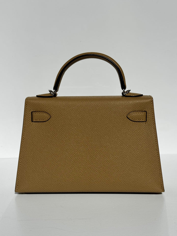 Hermes Mini Sellier Poussiere Electrum Kelly 20