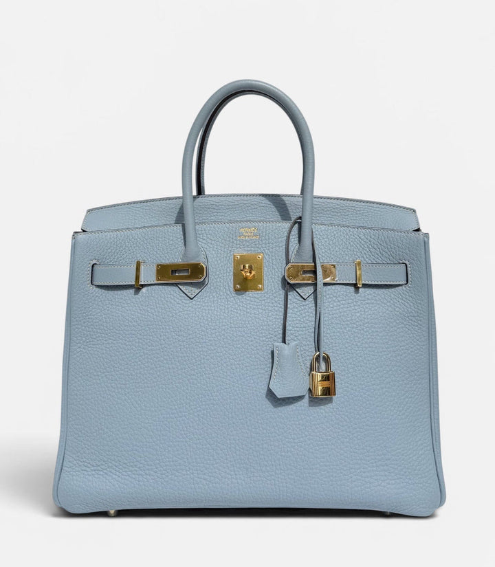 Hermès Birkin 35 Bleu Lin Togo Gold Hardware 2012