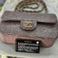 Chanel Mauve Taupe Lizard Mini Rectangular Flap Bag