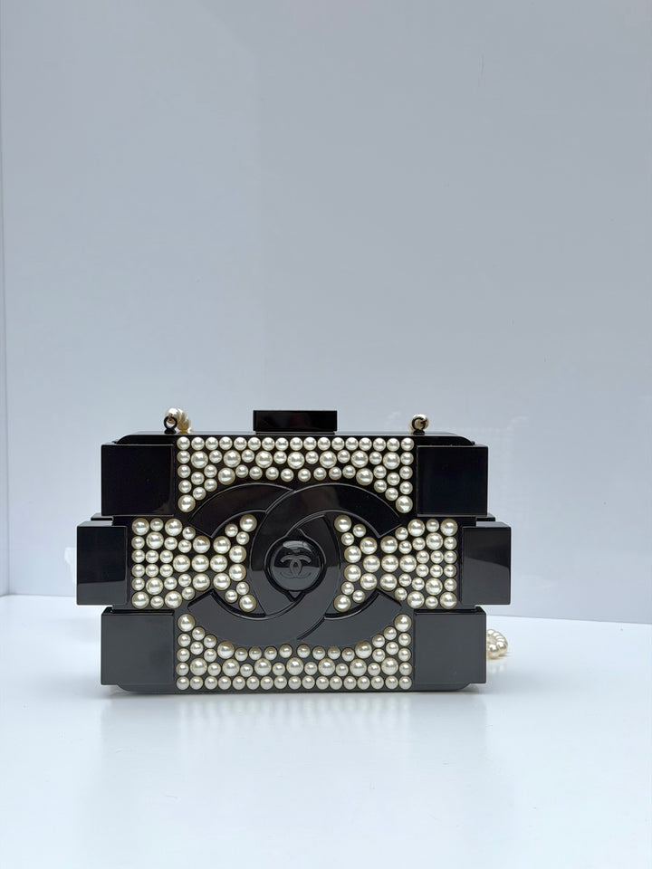 Chanel Pearl Plexiglass Lego Minaudiere
