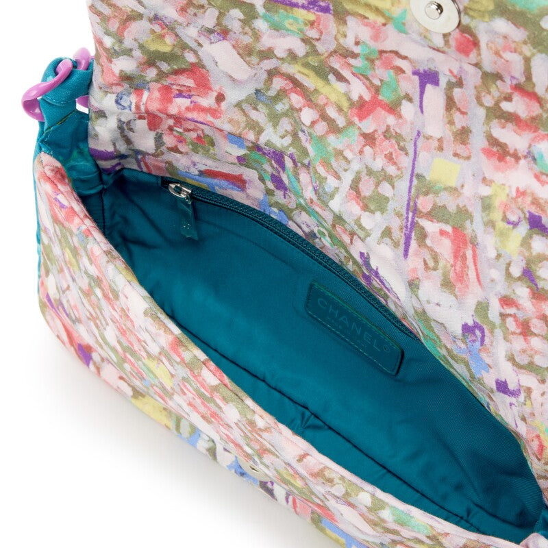 Chanel 2010 Watercolor Nylon Resin Flap Bag