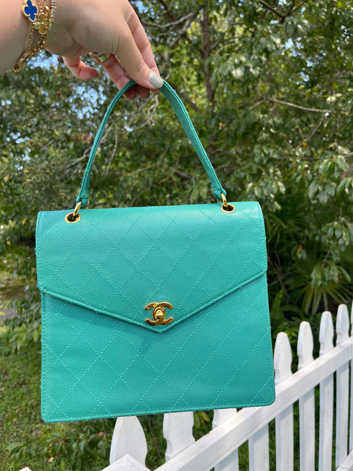 Chanel Vintage Tiffany Caviar Top Handle