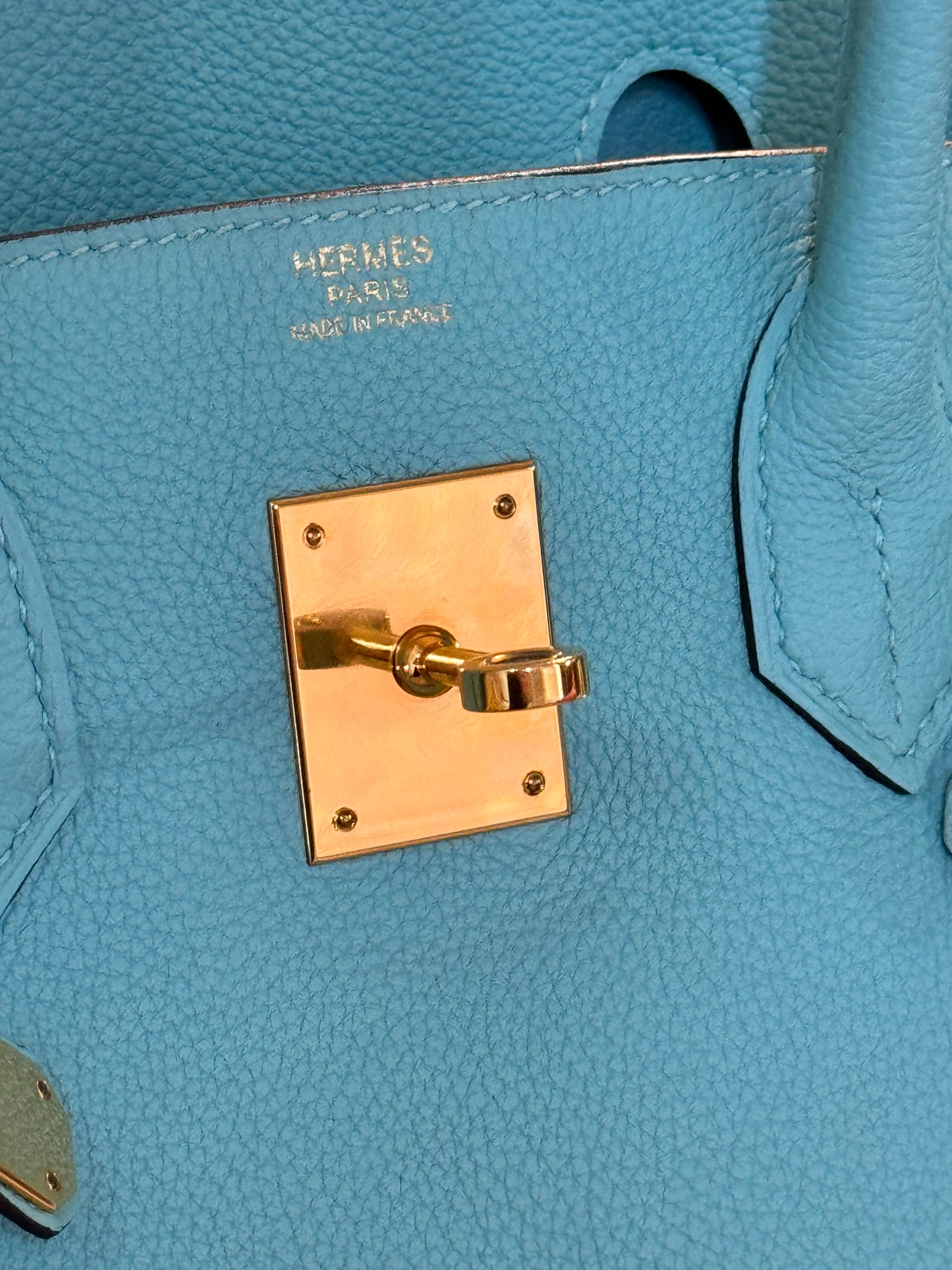 Hermes 2015 Bleu Atoll Togo Birkin 30