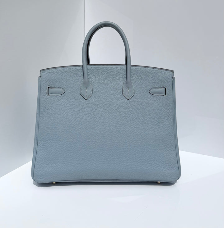 Hermès Birkin 35 Bleu Lin Togo Gold Hardware 2012