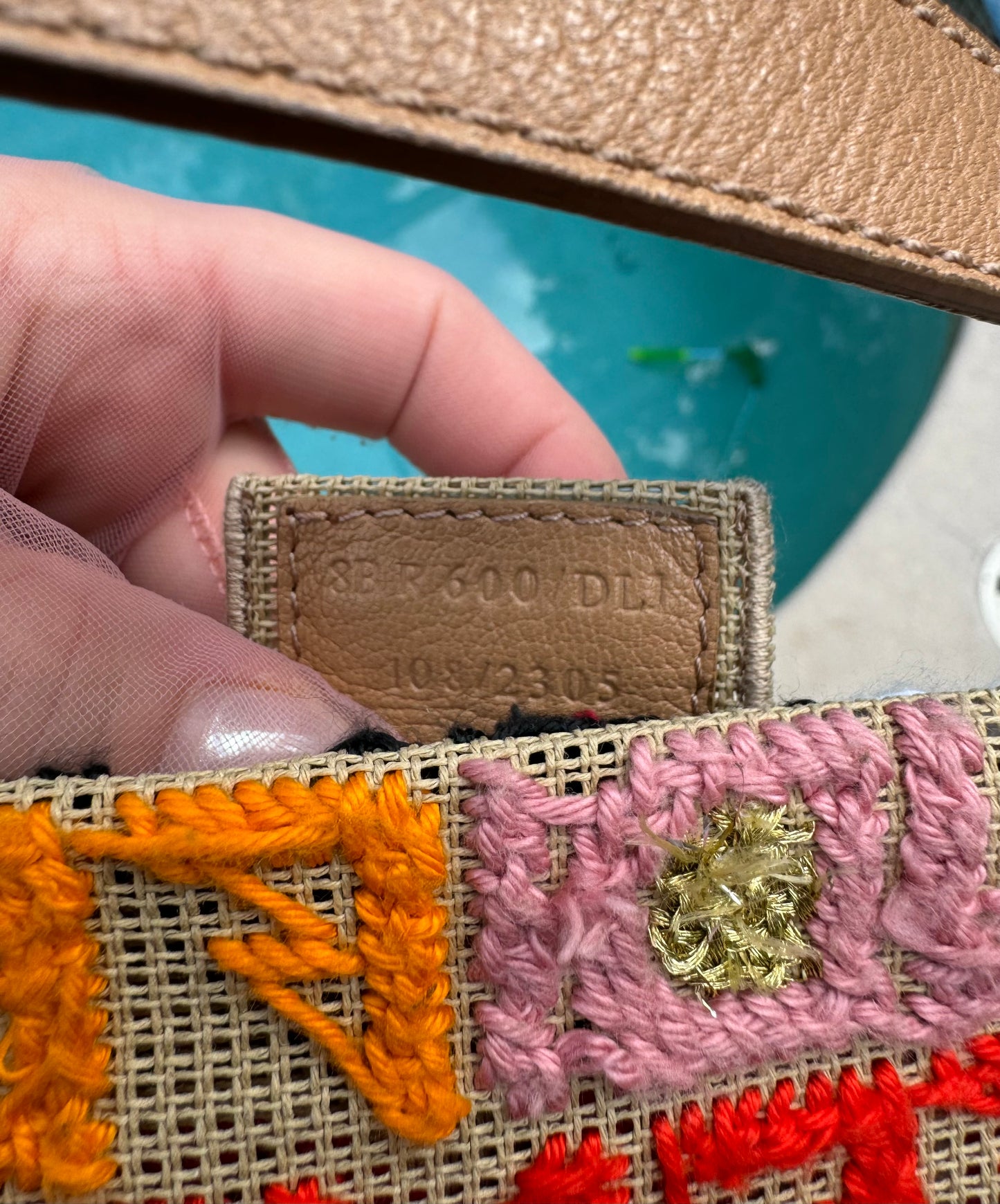 Fendi Multicolor Crochet Logo Baguette