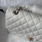 Chanel 22S Snow White Medium Caviar Double Flap Bag