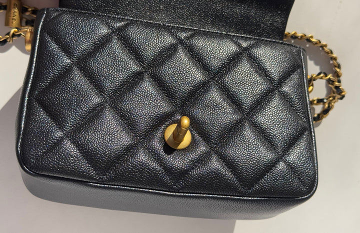 Chanel Black Iridescent My Perfect Mini Flap Bag