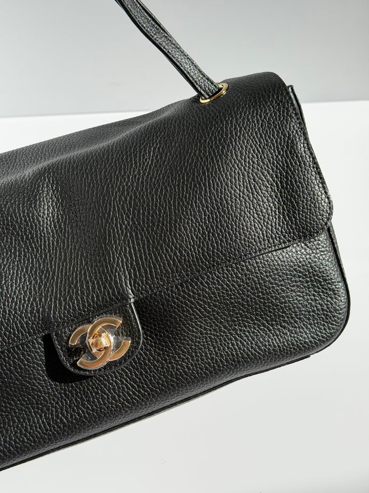 Chanel Maxi Flap Bag Black Souplissimo Grained Calfskin Gold Tone Hardware 2026