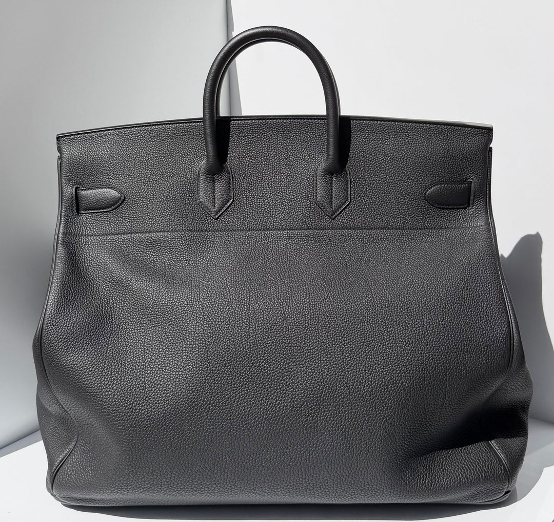 Hermès HAC 50 Black Togo Palladium Hardware 2022