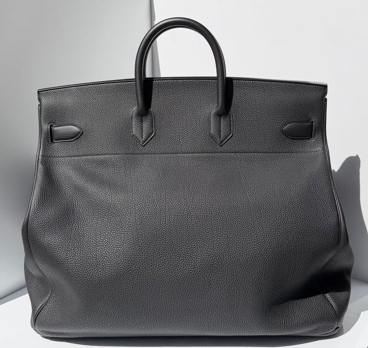 Hermès HAC 50 Black Togo Palladium Hardware 2022