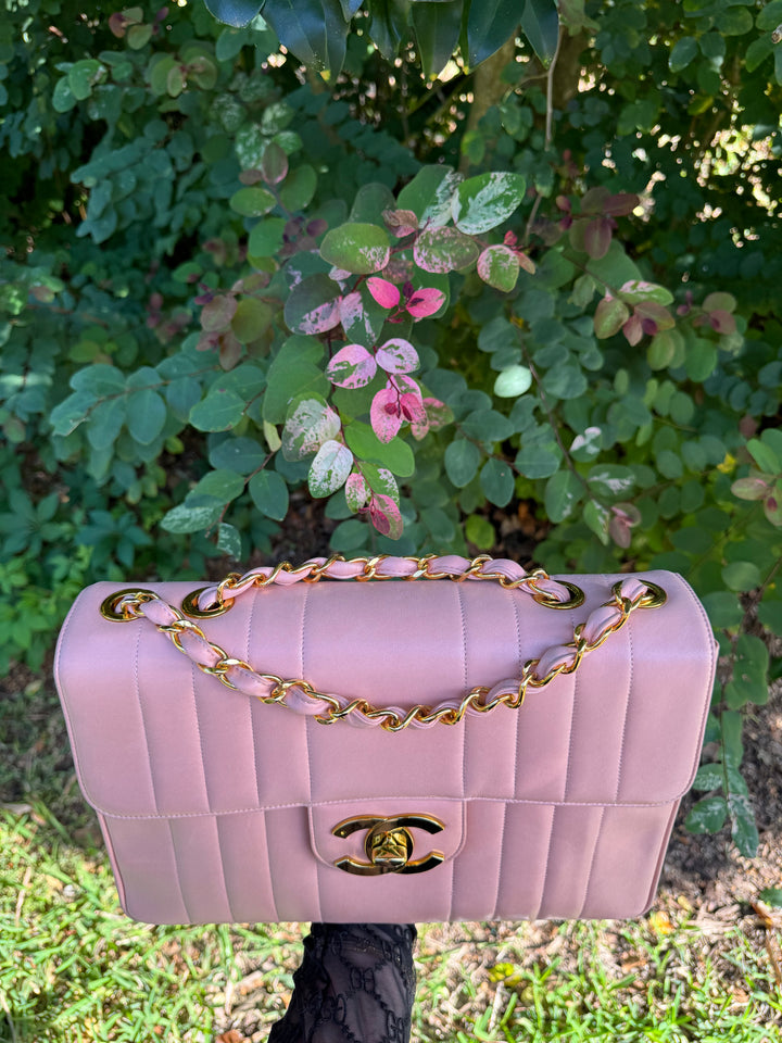 Chanel Light Pink Vintage Lambskin Jumbo Flap Bag