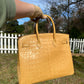 Hermes Poussiere Matte Croc Birkin 35 GHW