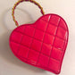 Chanel 1995 CC Hot Pink Heart Vanity Bag