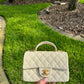 Chanel 21S Mini Light Beige Caviar Top Handle