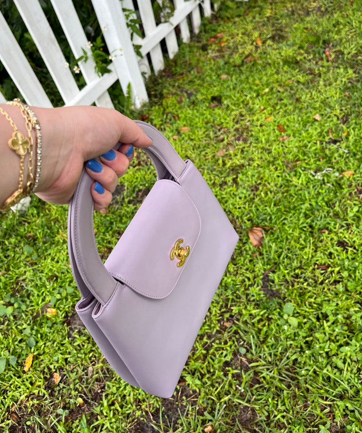 Chanel Vintage Medium Lilac  Lambskin Kelly Top Handle