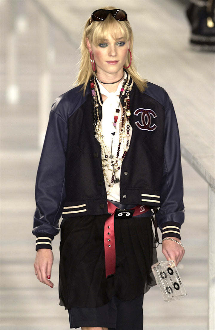 Chanel 2004 CC Varsity Bomber Jacket