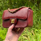 Chanel Burgundy Lizard Mini Rectangular Flap Bag