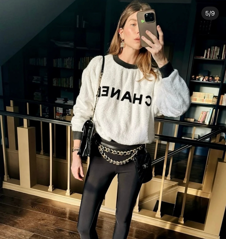 Chanel 1992 Runway Terrycloth Ivory Sweater