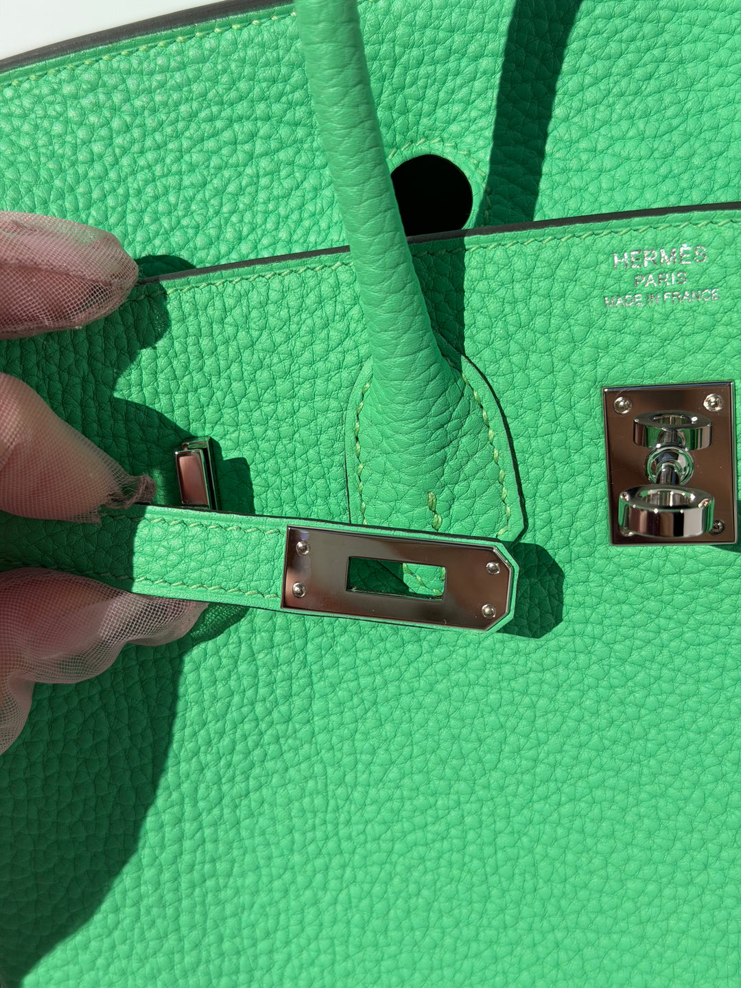 Hermès Birkin 25 Vert Comics Togo Palladium Hardware 2023