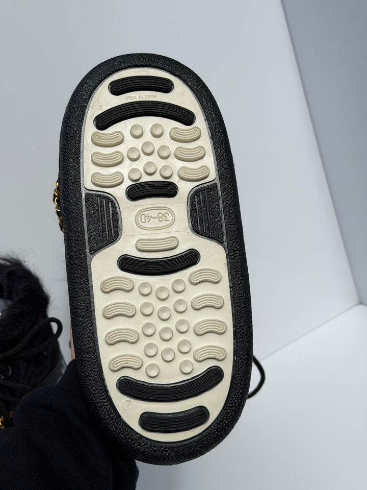 Chanel Apres Ski Moon Boots Black White 1993