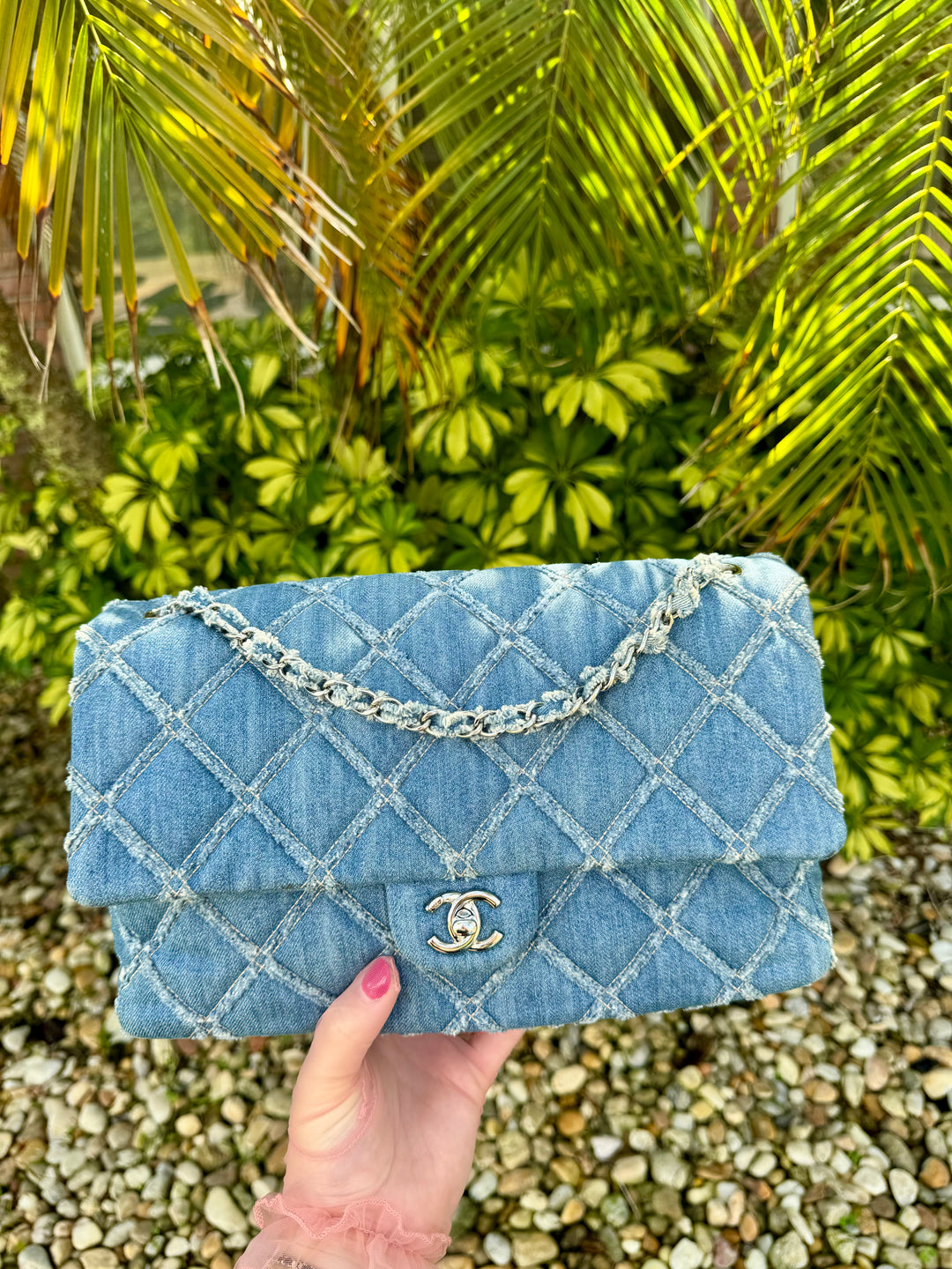 Chanel Jumbo Denim Patchwork Flap Bag