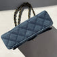 Chanel 22K Small Denim Classic Double Flap Bag