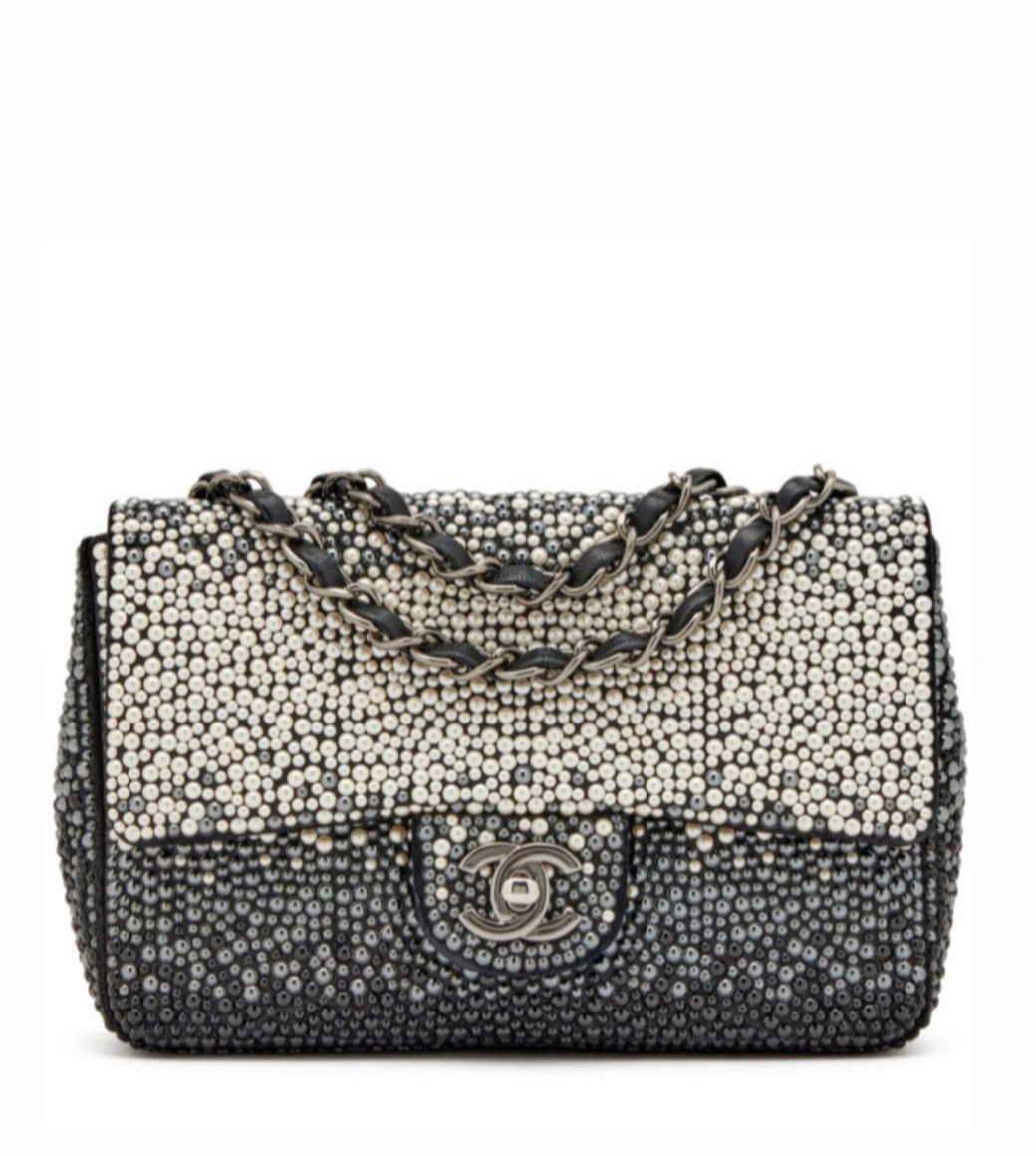 Chanel 2014 Pearl Embellished Mini Flap
