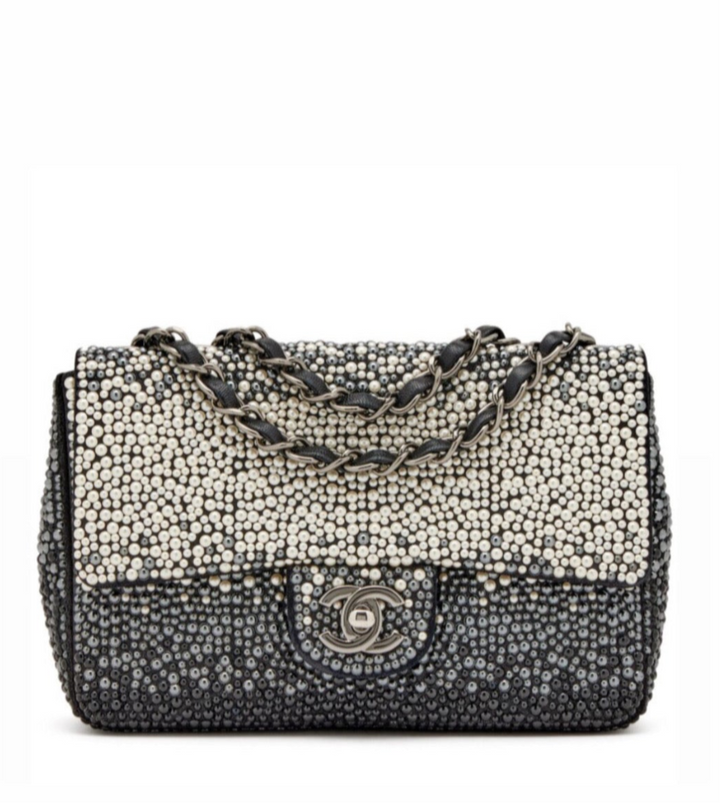 Chanel 2014 Pearl Embellished Mini Flap