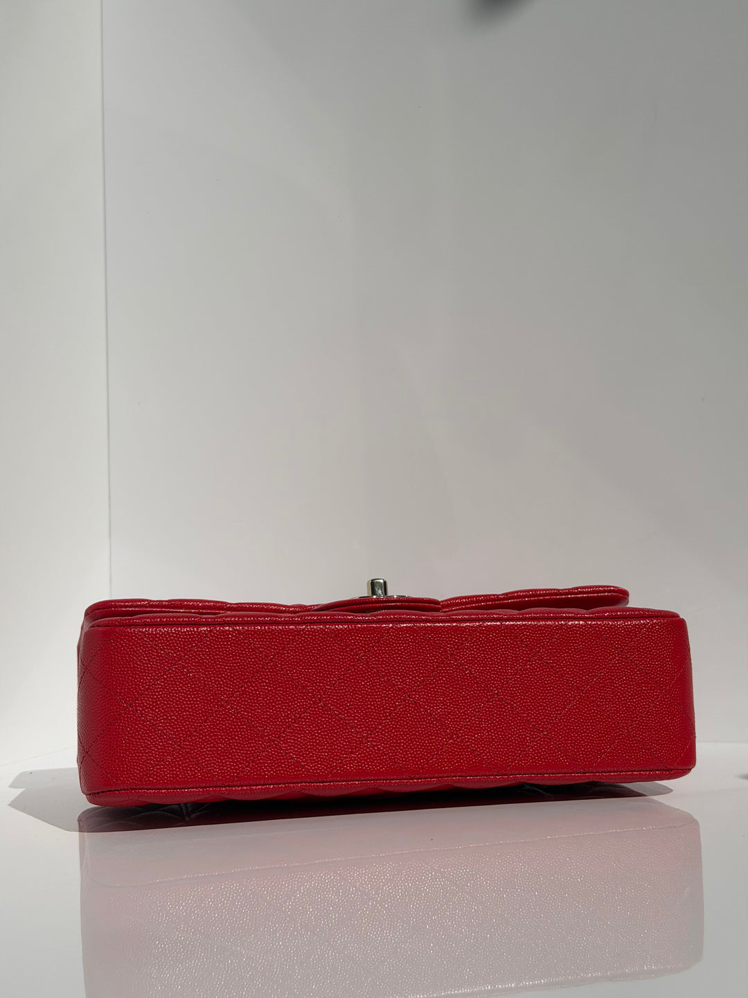 Chanel Medium Classic Double Flap Caviar Red Light Gold Hardware 2021