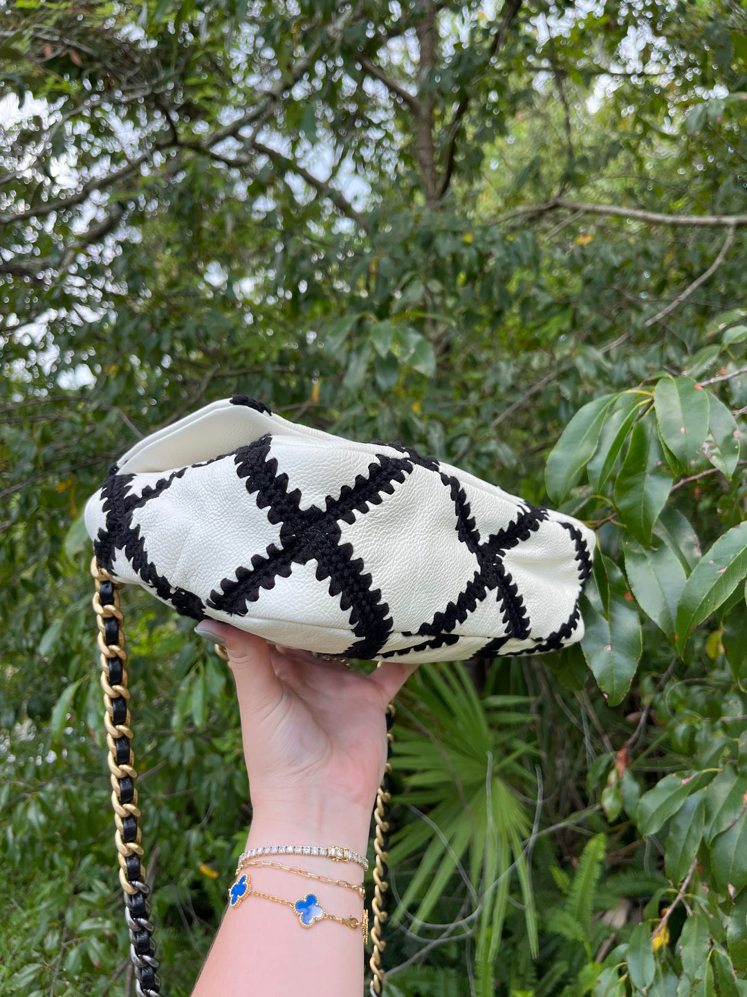 Chanel 19 Medium Crochet Quilted Calfskin Flap Bag