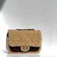Chanel 25K Brown Mini Shearling Flap Bag