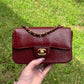 Chanel Burgundy Lizard Mini Rectangular Flap Bag