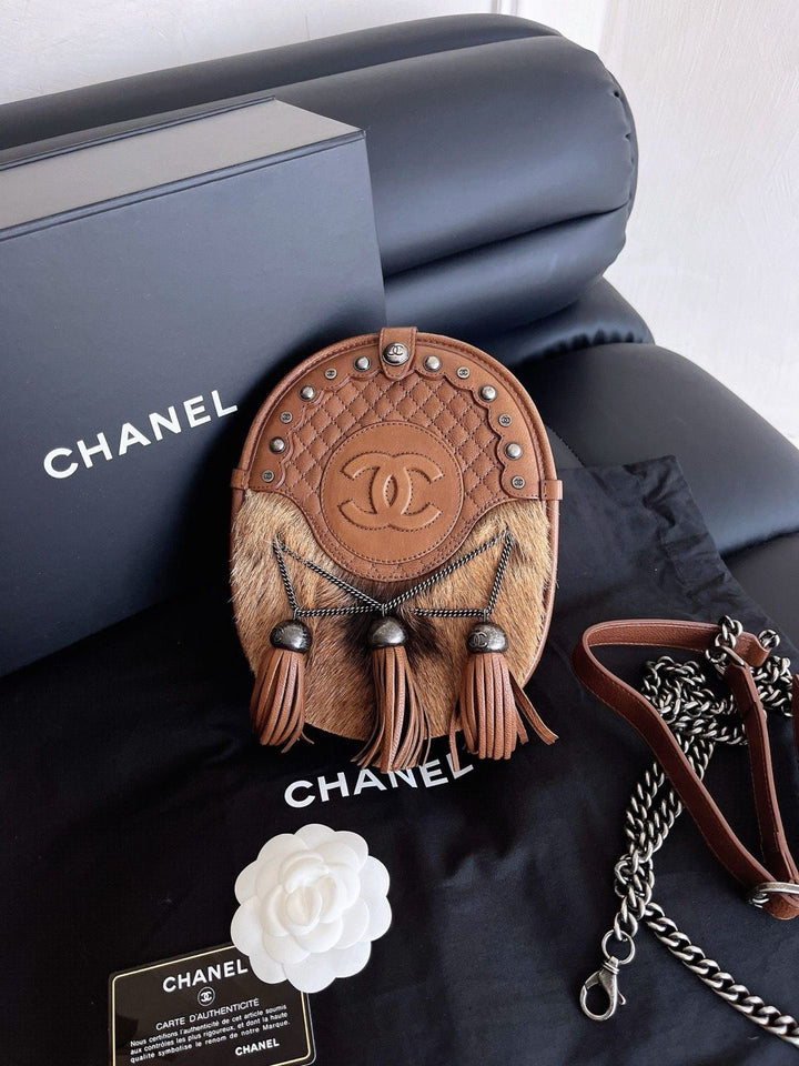 Chanel 2013 Paris-Edinburgh Quilted Pony Hair Crossbody Bag